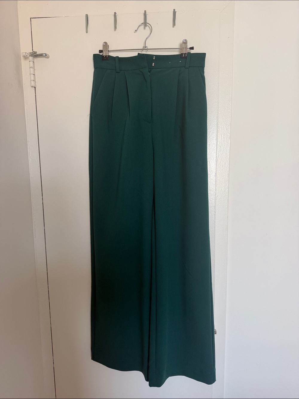 Abercrombie & Fitch Emerald Green Wide-Leg Trousers